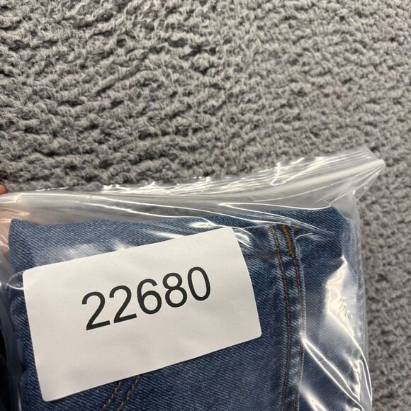 Levis 550 Jeans Mens 42x30 Blue Light Wash Cotton Relaxed Tapered Denim Workwear - Picture 10 of 10